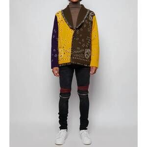 NEW AMIRI velvet pj mx2 denim jeans in aged black